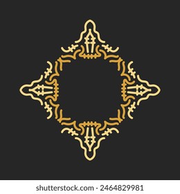 Decorative vintage frame. Vector design. floral ornament.
