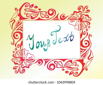 Decorative vintage frame. Vector illustration. Page decor. Card
