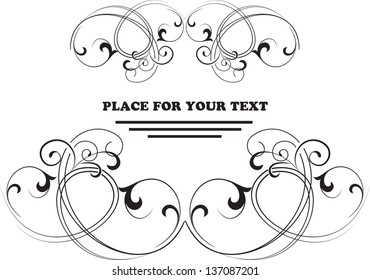 Decorative vintage frame. Vector illustration.