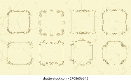 ilustração decorativa vintage frame vetor