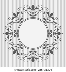 Decorative vintage frame. Vector illustration.