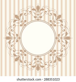 Decorative vintage frame. Vector illustration.