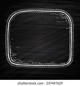 Decorative Vintage frames and borders. Antique frame. Victorian ornaments photo frames in vector. Chalkboard Style on black background. Hand drawn Graphic illustration