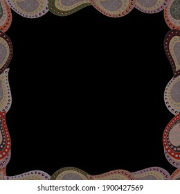 Decorative vintage frames and borders. Doodles pattern style. Vector. Seamless pattern. Border design is pattern in doodles art style.