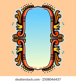  Marcos y bordes vintage decorativos. Ornamento floral. Diseño de Vector