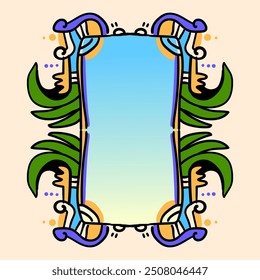  Decorative vintage frames and borders. Floral ornament. Vector design