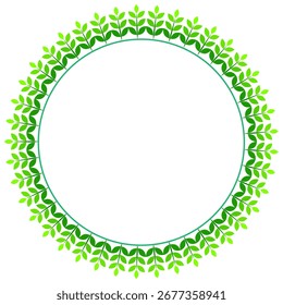 Marcos vintage decorativos bordes con hoja verde. Vector Border illustration EPS 10 File.