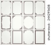 Decorative vintage frames and borders set #4 vector