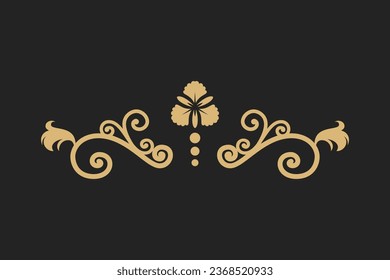 Decorative vintage frames and borders set, Gold photo frame with corner Thailand line floral for picture, Vector design decoration pattern style. calligraphic design. gold ornament decorate editable