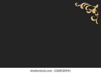 Decorative vintage frames and borders set, Gold photo frame with corner Thailand line floral for picture, Vector design decoration pattern style. calligraphic design. gold ornament decorate editable