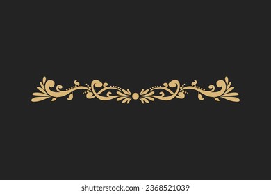 Decorative vintage frames and borders set, Gold photo frame with corner Thailand line floral for picture, Vector design decoration pattern style. calligraphic design. gold ornament decorate editable