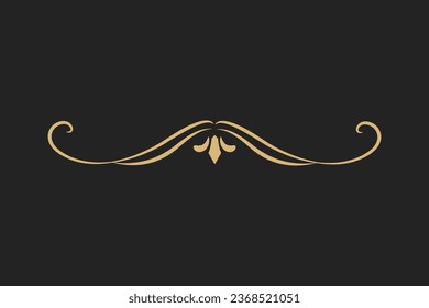 Decorative vintage frames and borders set, Gold photo frame with corner Thailand line floral for picture, Vector design decoration pattern style. calligraphic design. gold ornament decorate editable