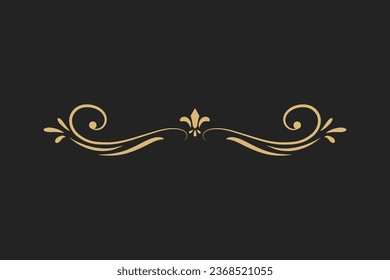 Decorative vintage frames and borders set, Gold photo frame with corner Thailand line floral for picture, Vector design decoration pattern style. calligraphic design. gold ornament decorate editable