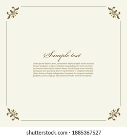 Decorative vintage frames and borders set,Gold photo frame with corner Thailand line floral for picture, Vector design decoration pattern style. border design is pattern Thai art style