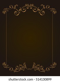 Decorative vintage frames and borders. Vector flat illustration