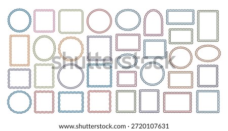 Decorative Vintage Frames Collection Colorful Borders And Labels Bundle