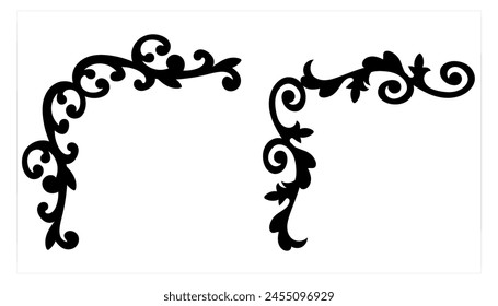 Decorative vintage frames vintage frames and scroll elements. Classic calligraphy swirls, swashes, dividers, . Good for greeting cards, wedding invitations, restaurant menu, royal certificates.