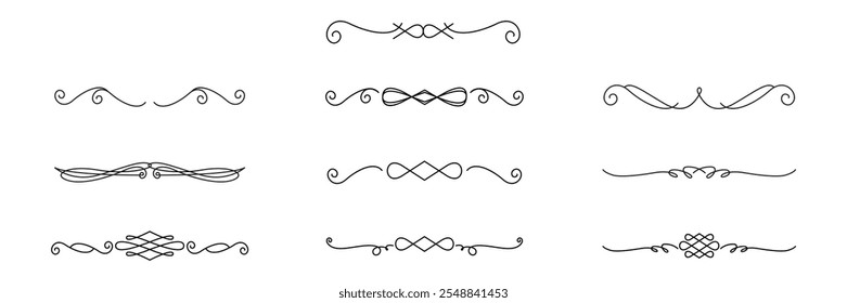Decorative vintage frames vintage frames and scroll elements. Classic calligraphy swirls, swashes, dividers, . Good for greeting cards, wedding invitations, restaurant menu, royal certificates.