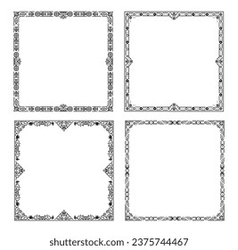 Decorative vintage frames set collection