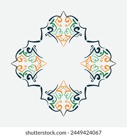 Decorative vintage frames. Vector design. floral ornament.