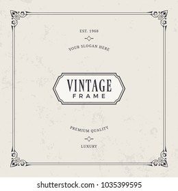 Decorative vintage frames. Vector iilustration.