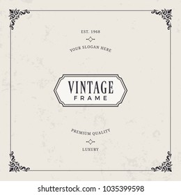 Decorative vintage frames. Vector iilustration.