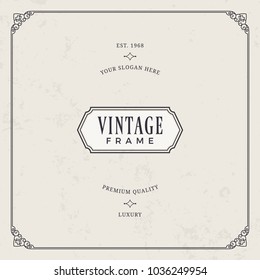 Decorative vintage frames. Vector iilustration.