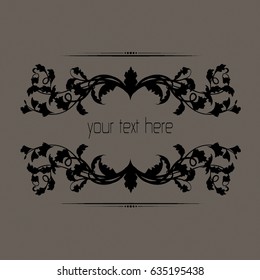 Decorative vintage framework.