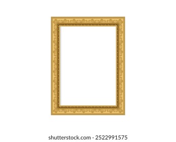 Decorative Vintage Gold Photo Frame. Decorative Vintage Gold Photo Frame with Corner Design – Classic Border Frame for Photos and Art – Elegant and Timeless Vector