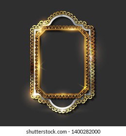 Decorative vintage golden frames and borders 