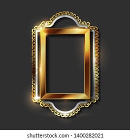 Decorative vintage golden frames and borders 