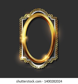 Decorative vintage golden frames and borders 