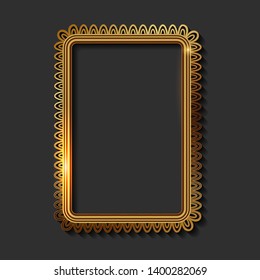 Decorative vintage golden frames and borders 