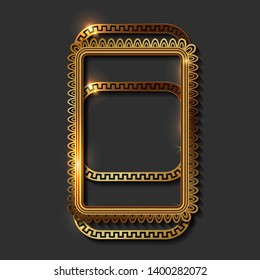Decorative vintage golden frames and borders 