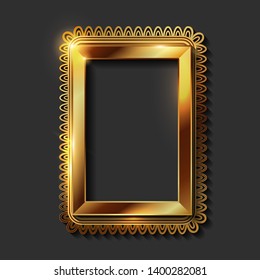 Decorative vintage golden frames and borders 