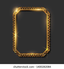 Decorative vintage golden frames and borders 
