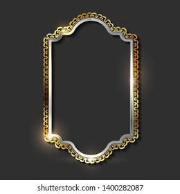 Decorative vintage golden frames and borders 