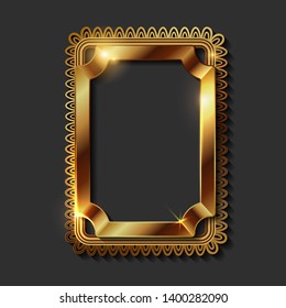 Decorative vintage golden frames and borders 