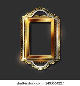 Decorative vintage golden frames and borders