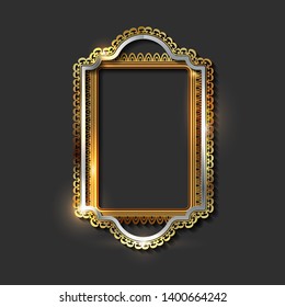 Decorative vintage golden frames and borders