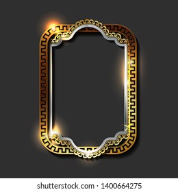 Decorative vintage golden frames and borders