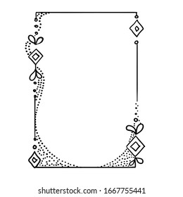 Decorative vintage hand drawn frames - vector illustration