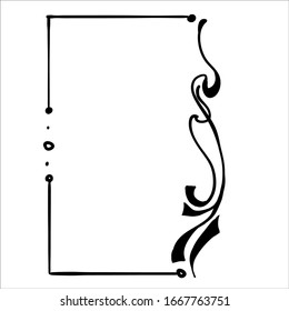Decorative vintage hand drawn frames - vector illustration
