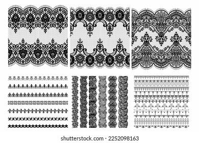 Colección decorativa de elementos de línea vintage. Ilustración vectorial. elementos de diseño. Aislado sobre fondo blanco