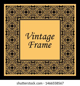 Decorative vintage modern art deco frame and border