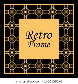 Decorative vintage modern art deco frame and border