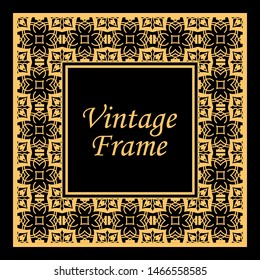 Decorative vintage modern art deco frame and border