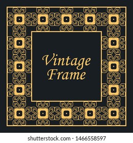 Decorative vintage modern art deco frame and border