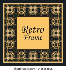 Decorative vintage modern art deco frame and border