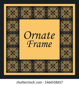 Decorative vintage modern art deco frame and border